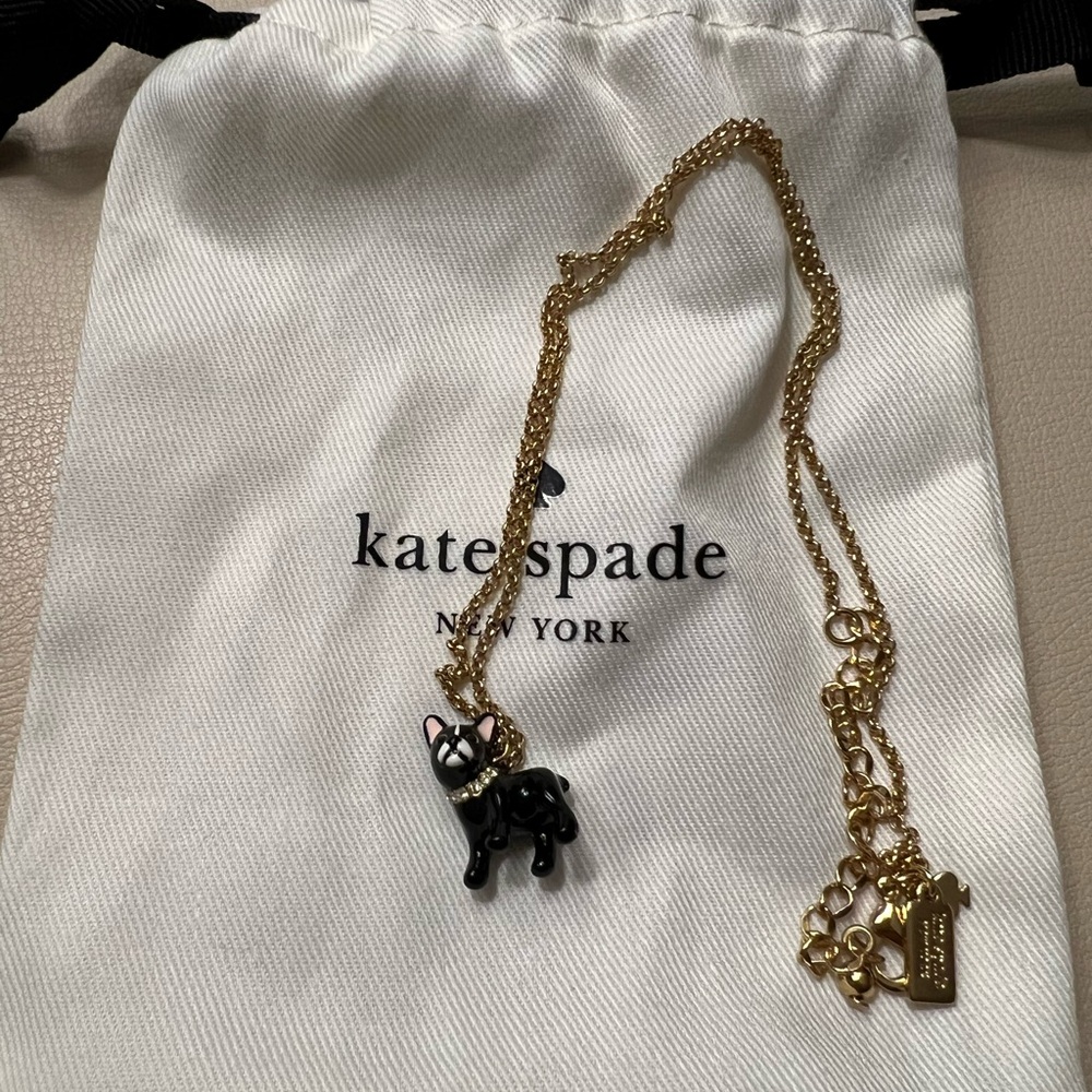 Kate Spade Boston Terrier French Bulldog Necklace